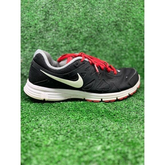 Nike Shoes Mens 12 Revolution 2 Running Sneakers Black Mesh Low Top 573751-016 - Picture 1 of 12